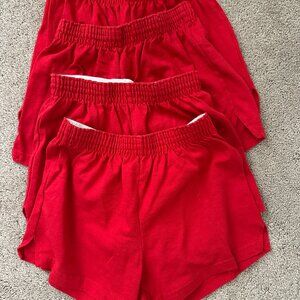 Soffe cheer shorts youth medium (4 pairs)